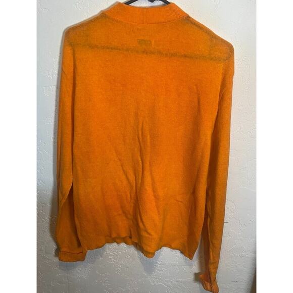 Vintage Sweater Women's Large 100% Australian Lambs Wool Orange Medium weight - Picture 4 of 4